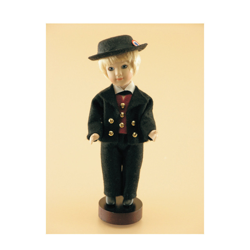 Poupée Alsacien - 16cm Porcelaine