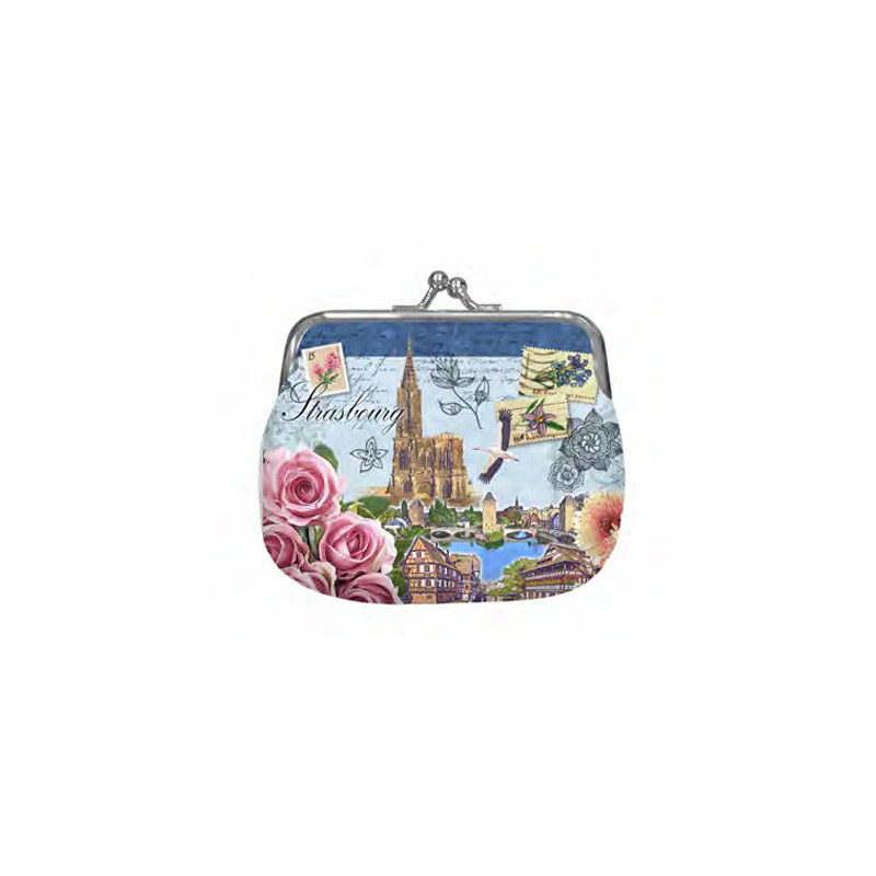 Porte Monnaie clip - Rose - Strasbourg
