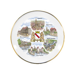 Assiette Contour doré -...