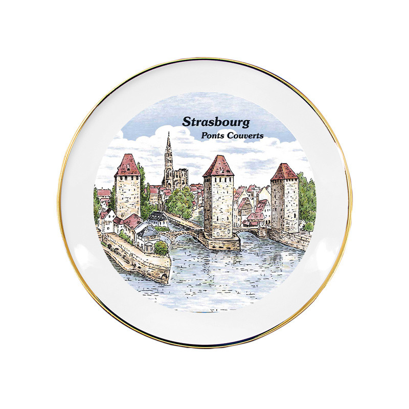 Assiette Contour doré - Strasbourg