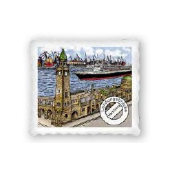 Timbre en porcelaine -...