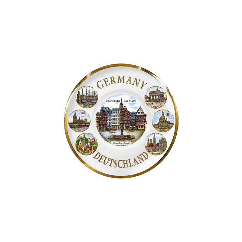 Assiette 7 décors 20cm - Strasbourg - France - ST5